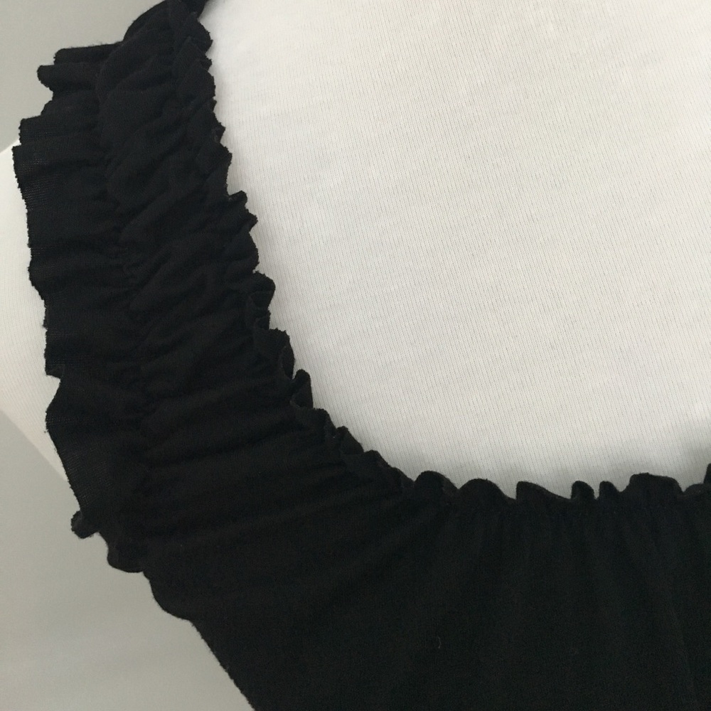 Black Ruffle Raceback Tank Top Size Small - Picture 8 of 8